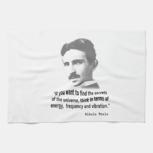 Citaat van Nikola Tesla Theedoek