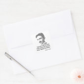 Citaat van Nikola Tesla Vierkante Sticker (Envelop)