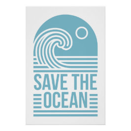 Citaat van oceaanactivist strand esthetiek perfect poster