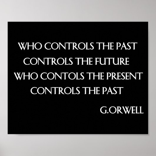 citaat van Orwell Poster (Voorkant)