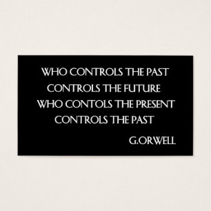 citaat van Orwell Visitekaartjes