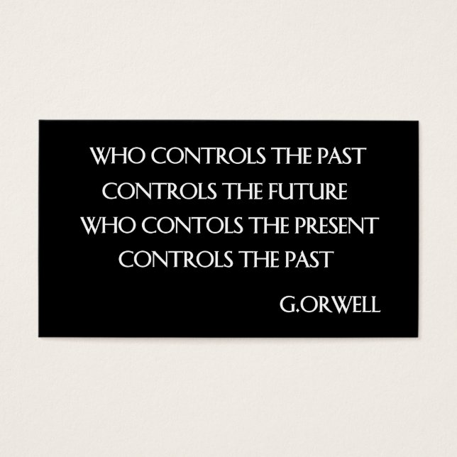 citaat van Orwell Visitekaartjes (Voorkant)