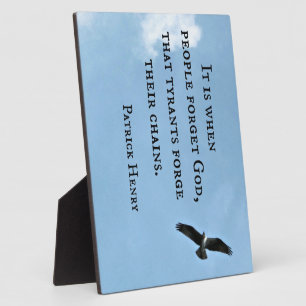 Citaat van Patrick Henry over overheid Fotoplaat