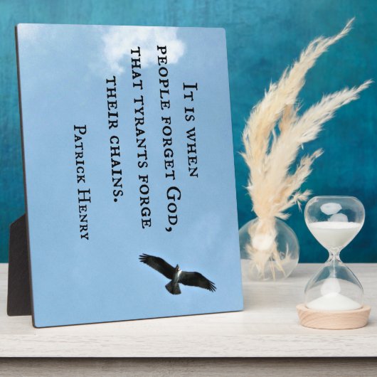 Citaat van Patrick Henry over overheid Fotoplaat (Zijkant)