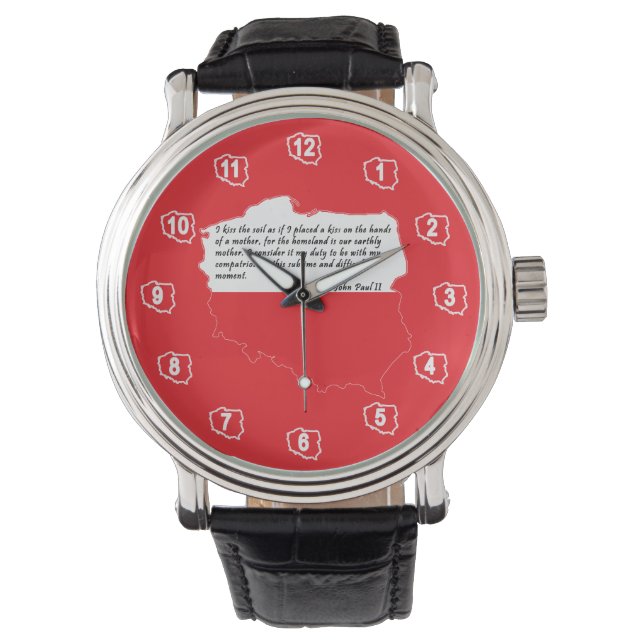 citaat van paus Johannes Paulus II Horloge (Voorkant)