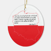 citaat van paus Johannes Paulus II Keramisch Ornament (Links)