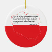 citaat van paus Johannes Paulus II Keramisch Ornament (Achterkant)