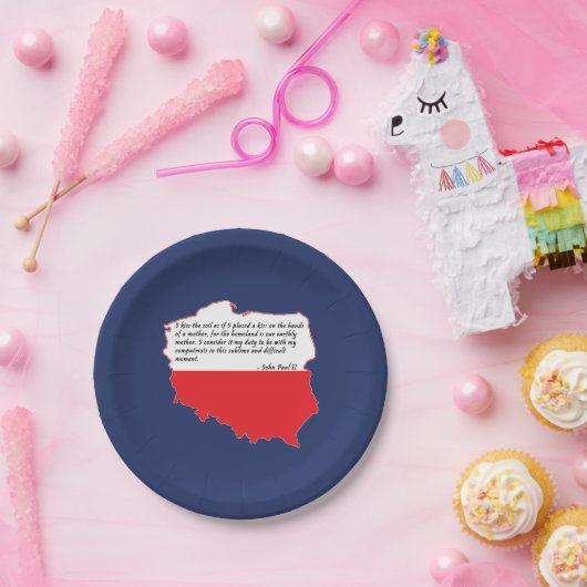 citaat van paus Johannes Paulus II Papieren Bordje (Feest)