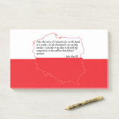 citaat van paus Johannes Paulus II Post-it® Notes (Op bureau)