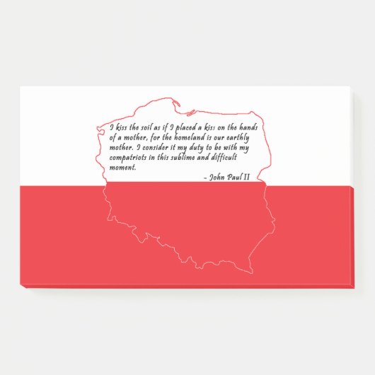 citaat van paus Johannes Paulus II Post-it® Notes (Voorkant)