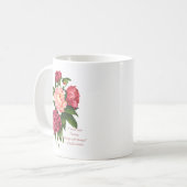  citaat van Peony Flower Monet Floral Koffiemok (Voorkant links)