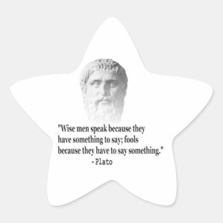 Citaat van Plato Ster Sticker