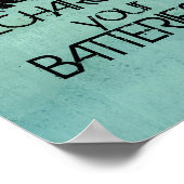 citaat van poster op blauwgroen blauw gelach (Hoek)