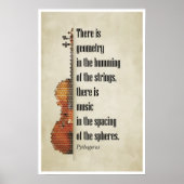 Citaat van Pythagoras Poster (Voorkant)