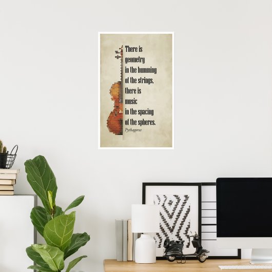 Citaat van Pythagoras Poster (Thuiskantoor)
