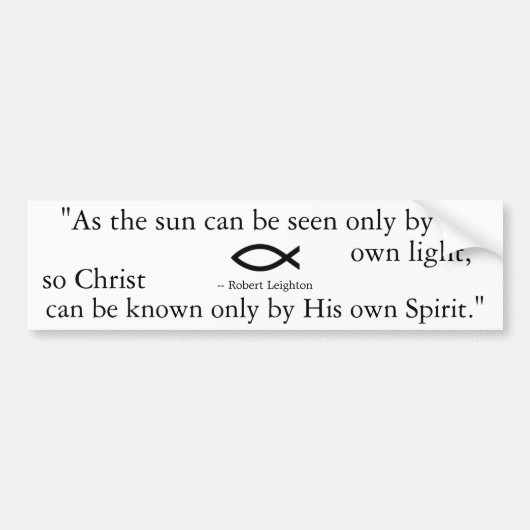 Citaat van Robert Leighton Bumpersticker (Voorkant)