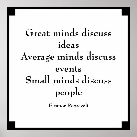 Citaat van Roosevelt van Eleanor Grote Meningen Poster