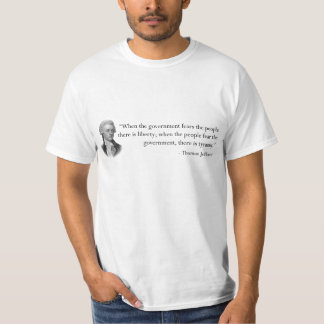 Citaat van Thomas Jefferson T-shirt