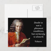 Citaat van Voltaire - Briefkaart (Voorkant / Achterkant)