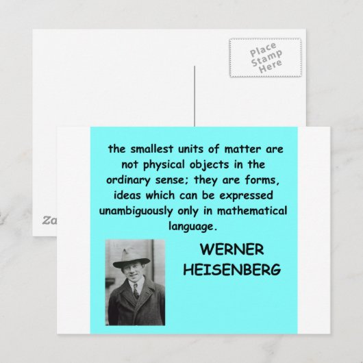 citaat van Werner Heisenberg Briefkaart (Voorkant / Achterkant)