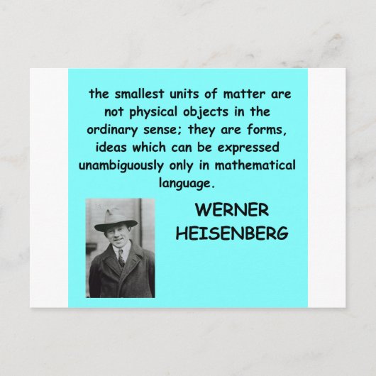 citaat van Werner Heisenberg Briefkaart (Voorkant)