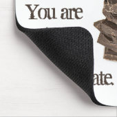 Citaat van wijn en chocolade muismat (Hoek)