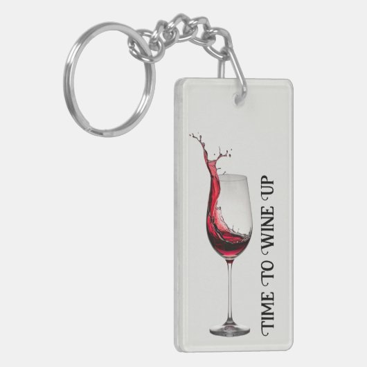 citaat van wijnglas sleutelhanger (Voorkant Links)