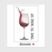 citaat van wijnglas sticker (Vel)