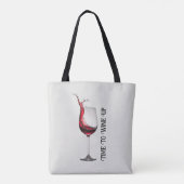 citaat van wijnglas tote bag (Achterkant)