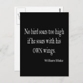  citaat van William Blake Bird Soar Own Wings Briefkaart (Voorkant / Achterkant)