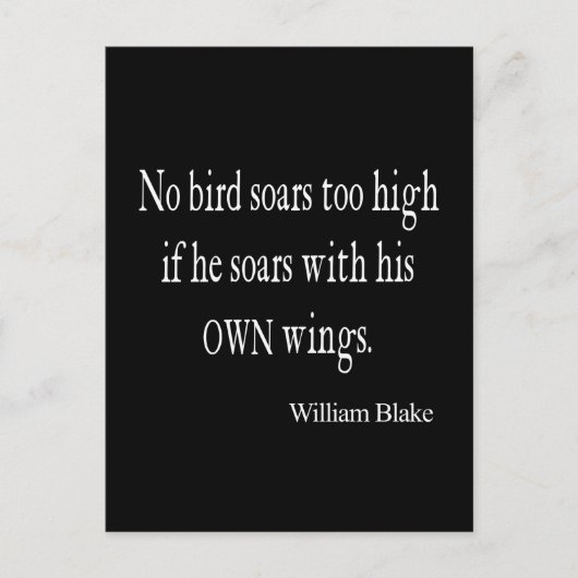  citaat van William Blake Bird Soar Own Wings Briefkaart (Voorkant)
