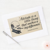 citaat van Winston Churchill Rechthoekige Sticker (Envelop)