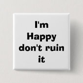 citaat vierkante button 5,1 cm (Voorkant)