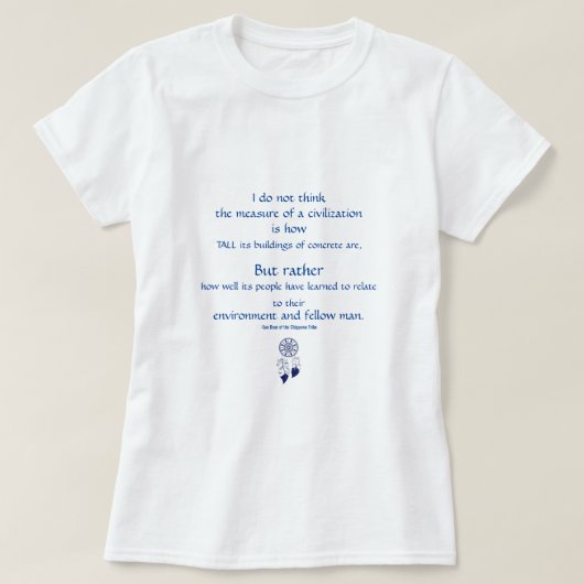 Citaat voor beschaving, milieu en Man T-shirt (Design voorkant)