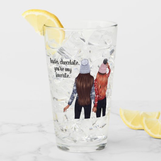 Citaat voor beste vrienden  glas (Voorkant ijs)