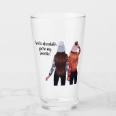 Citaat voor beste vrienden  glas (Voorkant)