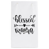 Citaat voor "Blessed Mama Moederdag" | Gift Bag Klein Cadeauzakje (Achterkant)