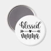 Citaat voor "Blessed Mama Moederdag" | Magneet (Voorkant / Achterkant)
