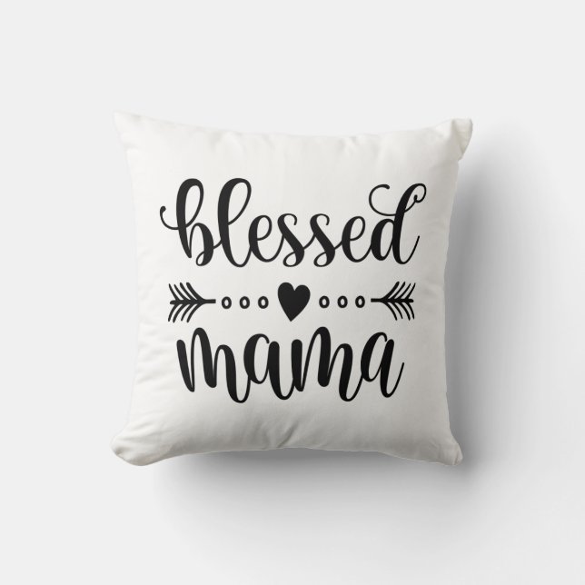 Citaat voor "Blessed Mama Moederdag" | Sierkussen (Voorkant)