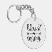 Citaat voor "Blessed Mama Moederdag" | Sleutelhang Sleutelhanger (Voorkant Links)