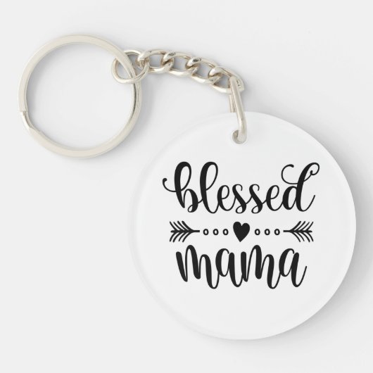 Citaat voor "Blessed Mama Moederdag" | Sleutelhang Sleutelhanger (Voorkant)