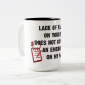 Citaat voor de dag tweekleurige koffiemok (Voorkant links)