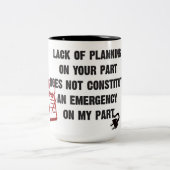 Citaat voor de dag tweekleurige koffiemok (Center)