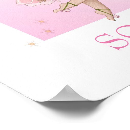 Citaat voor de kinderkamer Cute Roze Fee Glans Don Poster (Hoek)