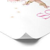 Citaat voor de kinderkamer Roze Cute Fee Glitter P Poster (Hoek)