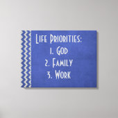 Citaat voor de werkorder van God Canvas Afdruk (Voorkant)