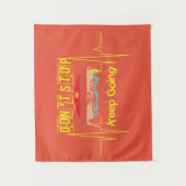 Citaat voor fietsmotivatie wandkleed (Voorkant)