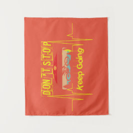 Citaat voor fietsmotivatie wandkleed