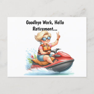 Citaat voor haar gelukkige pensionering briefkaart