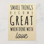 Citaat voor kleine dingen briefkaart (Voorkant)
